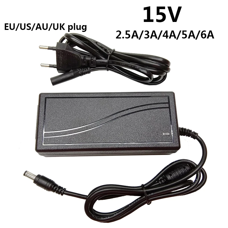 15 V AC 100V 240V преобразователь Мощность адаптер переменного тока вольт 2.5A 3A 4A 5A 6A
