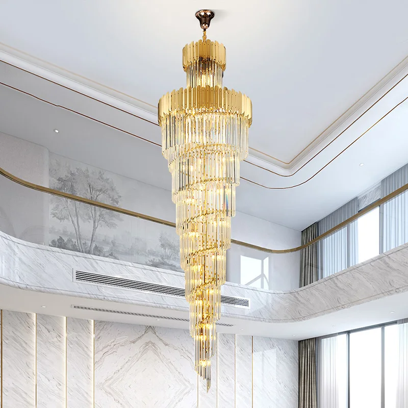 YOOGEE роскошная люстра для лестницы современный светодиодный светильник гостиной