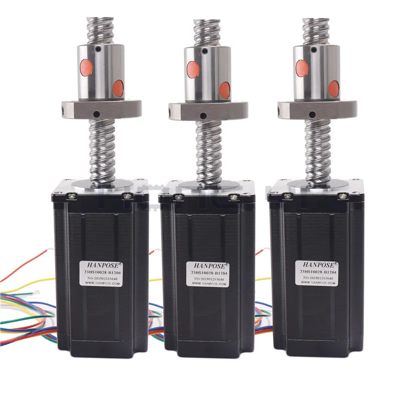 

2.8A/260N.CM 23HS10028 Nema 23 Stepper Motor 4-Leads CNC sfu1204 ball screw length 200MM for 3D Printer