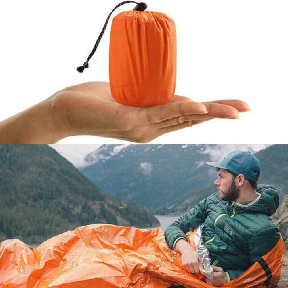 

Outdoor Life Bivy Emergency Sleeping Bag Thermal Keep Warm Waterproof Mylar First Aid Emergency Blanke Camping Survival Gear