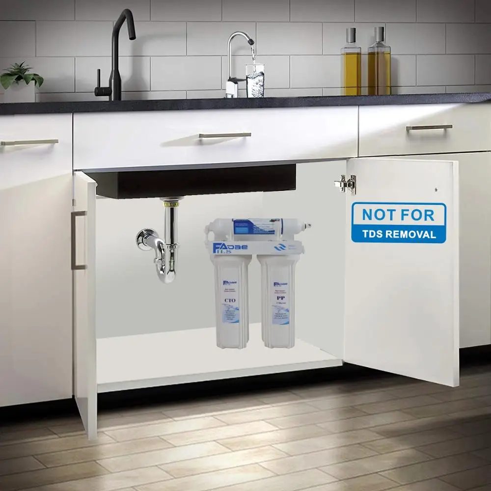 Простая и простая сборка для дома 3 ступенчатая система фильтрации воды под