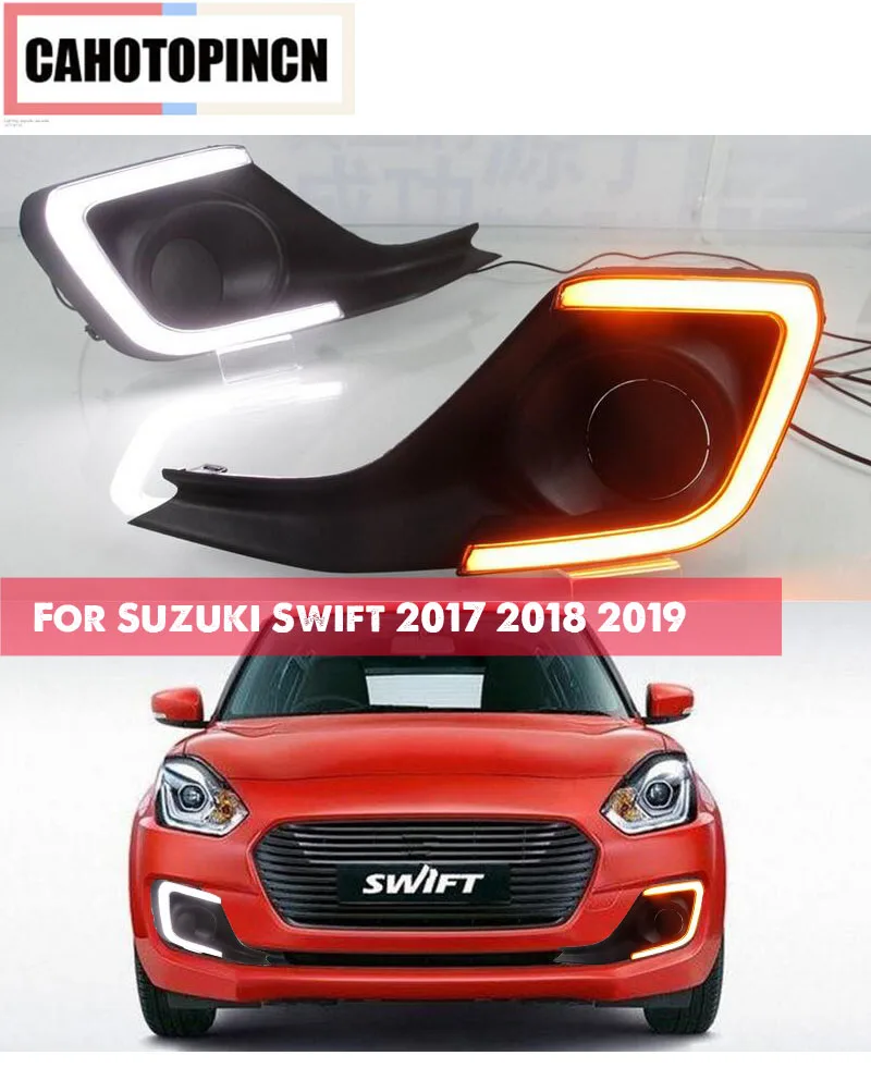 Для Suzuki Swift 2017 2018 2019 желтый сигнал стиль реле Водонепроницаемый 12V светодиодный