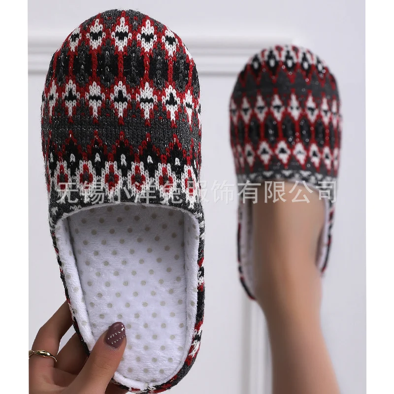 

Women Indoor Slippers Warm Plush Home Slipper Autumn Winter Shoes Comfortable House Flat Floor Soft Slient Slides for Bedroom