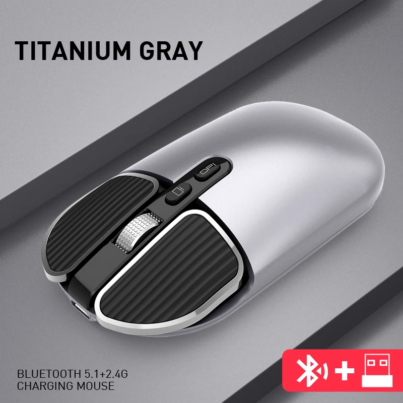 5 8G беспроводная bluetooth мышь 1600 DPI Регулируемая Двухрежимная Настольная