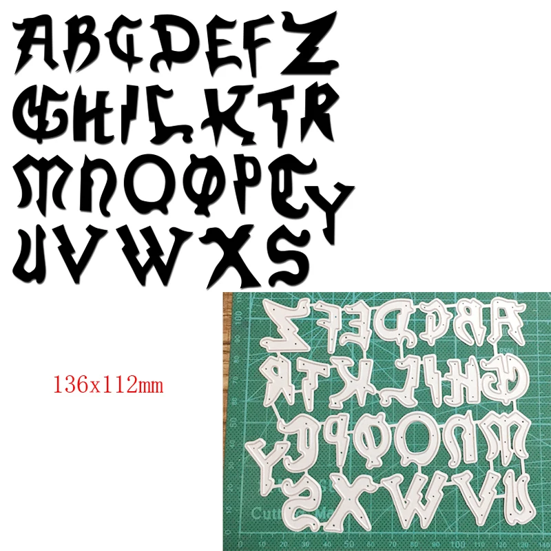 Ремесло умирает металлический Трафаретный вырубной штамп алфавит буквы цифры 2021