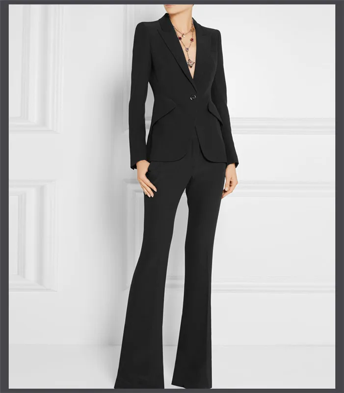 Black Women Suit Business Pant Suits Women Summer Business Suits Female Formal Work Wear 2 Piece Female Trouser Suits