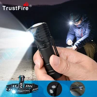 trustfire mc18 edc led flashlight torch 1200 lumens outdoor lighting torch magnetic usb rechargeable 18650 work light lamps ipx8