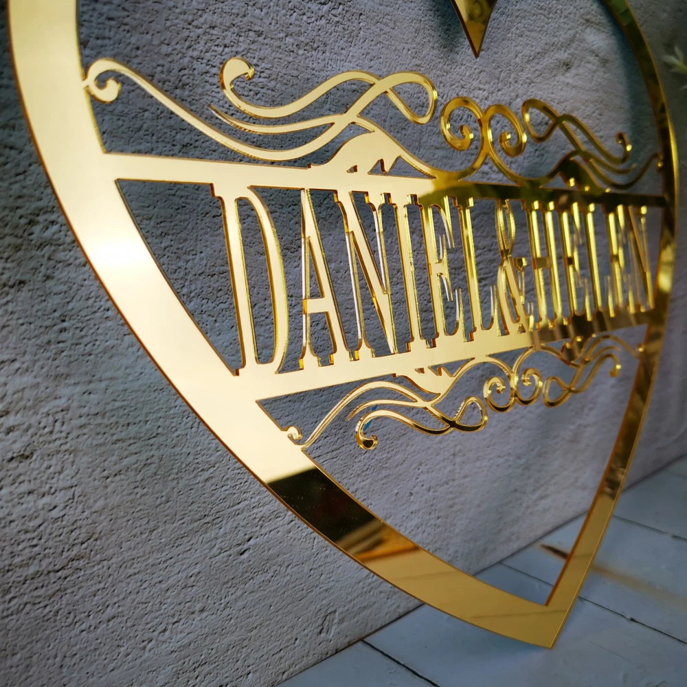 Персонализированный венок на День святого Валентина дверная вешалка с именами