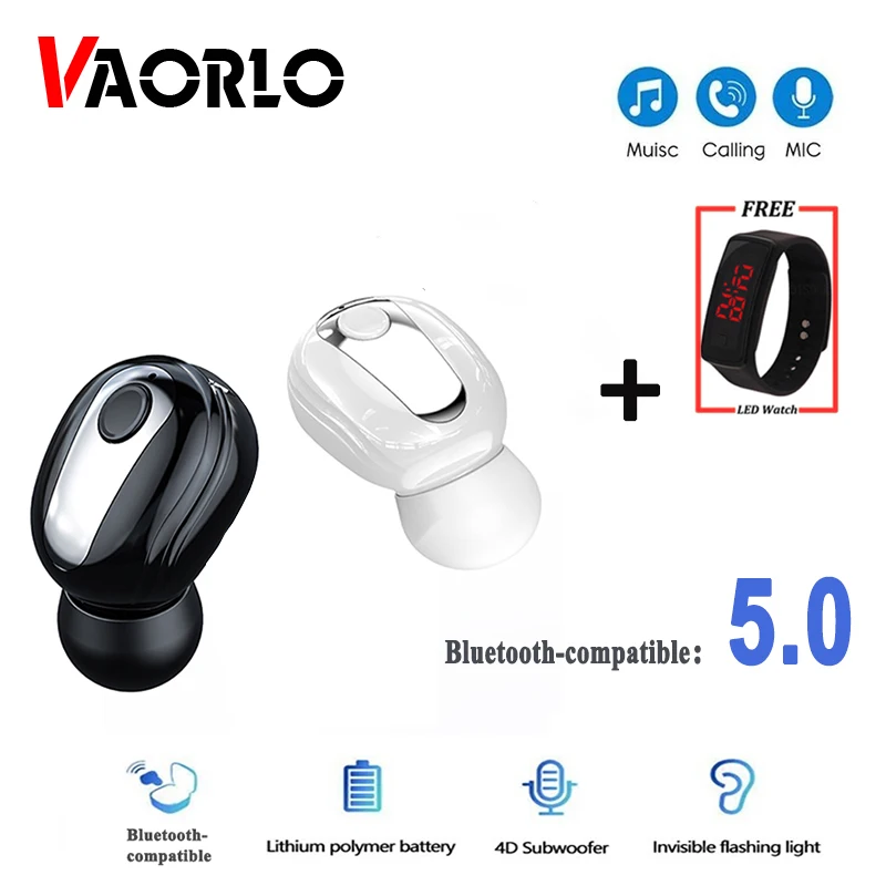 Bluetooth-наушники Mini Stereo Music беспроводные наушники-вкладыши водонепроницаемые