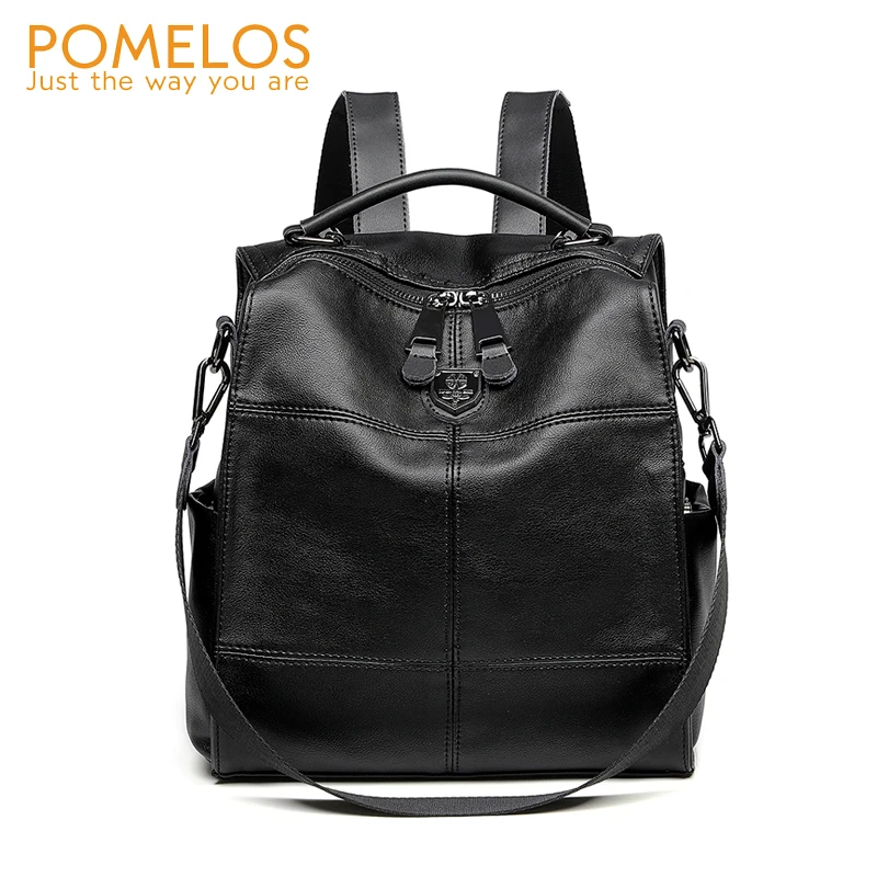 Женский рюкзак POMELOS черный из синтетической кожи Новое поступление