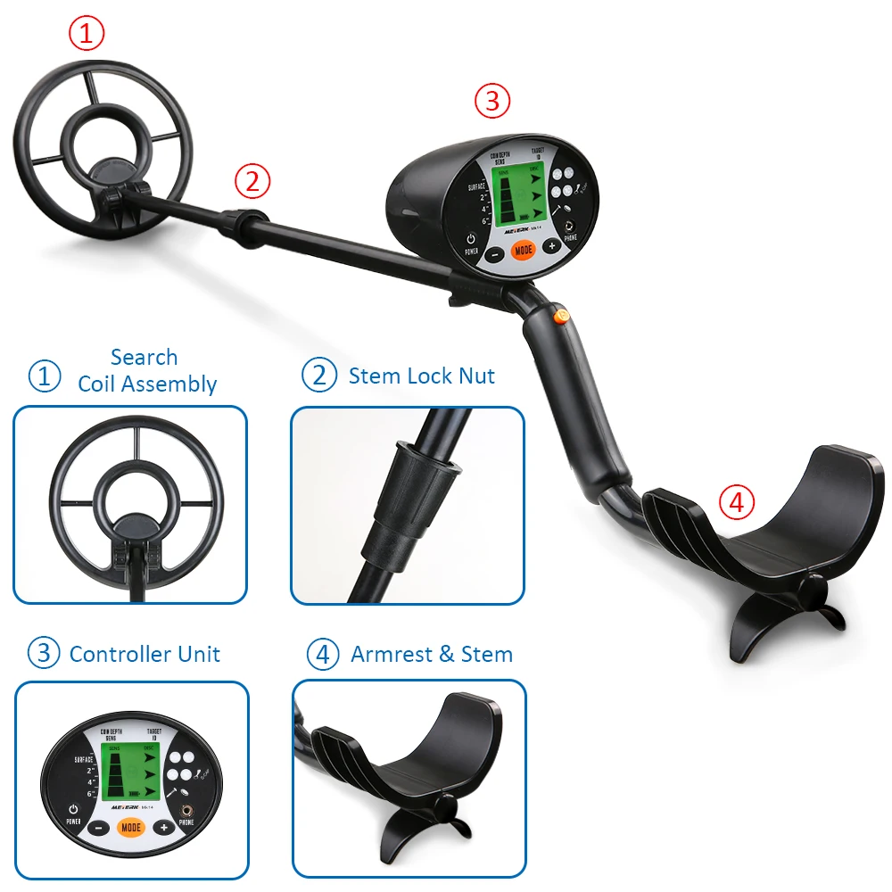 Металлоискатель Meterk Высокочувствительный металлоискатель подземный