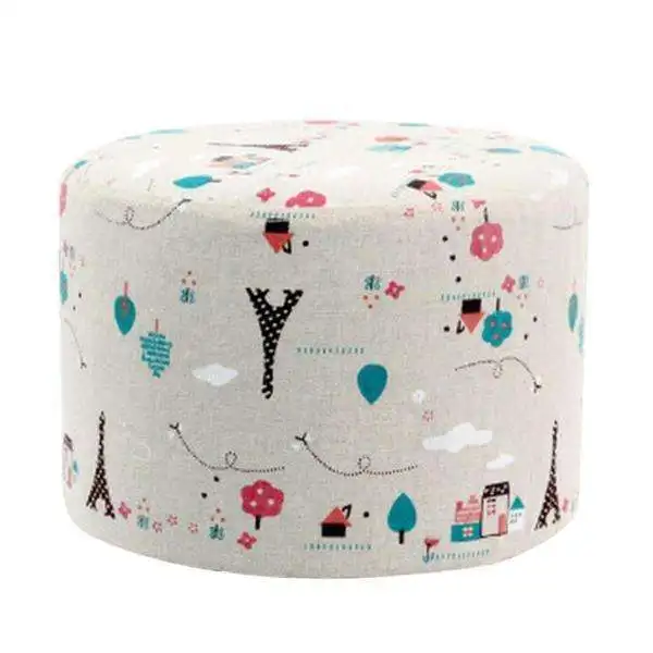 Чехол для ног из льняной ткани 2 шт. деревянный чехол табурета с железной башней