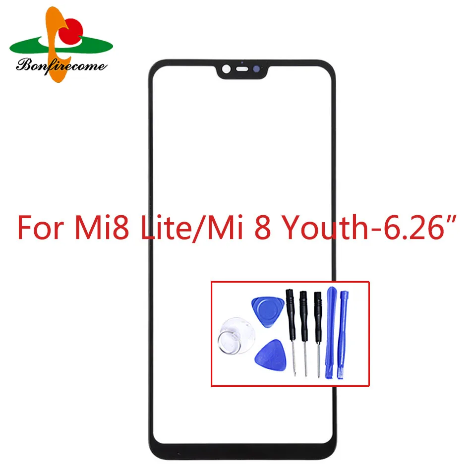 6,26 дюйма для Xiaomi Mi 8 Lite/Mi8 Lite/Mi 8 Youth/Mi8 Youth, сенсорный экран, передняя панель, стеклянный объектив, внешнее стекло для Mi 8X/Mi8X