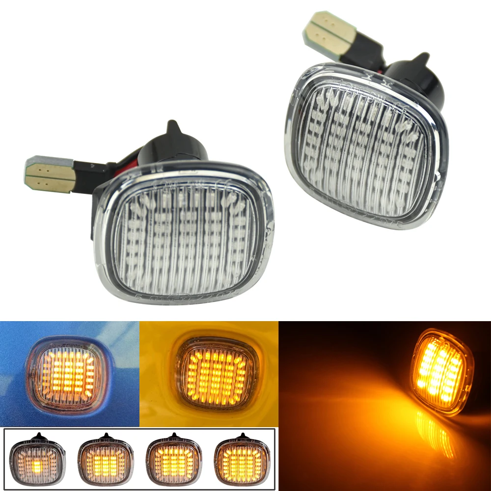 

2Piece Repeater Dynamic LED Side Marker Turn Signal Light For Audi A3 A4 B5 A8 D2 SEAT Cordoba Ibiza Mk2 Leon Mk1