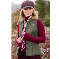 womens suit vest herringbone wool vest retro sleeveless slim fit short jacket warm party vest