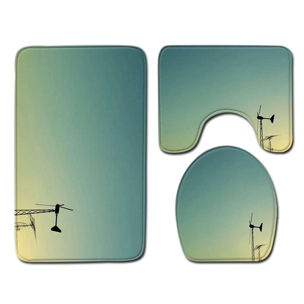 

Bath Mat Bathroom Mat Set Toilet Carpet Rug Non-slip Bathroom Shower Room Carpet Absorbent Toilet Pedestal Rug Toilet Floor Mat