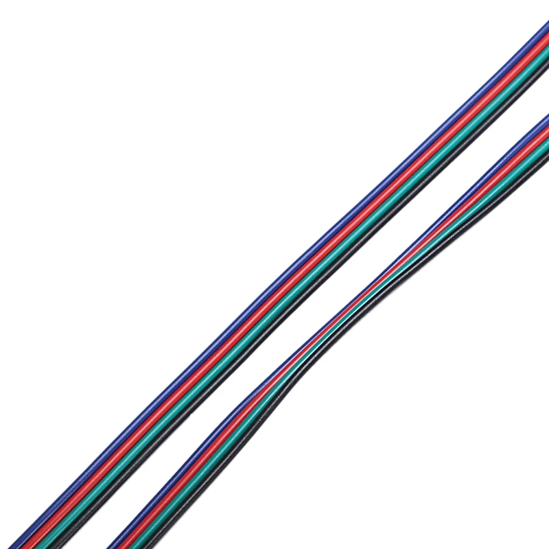 

5M 4-Pin RGB LED Extension Wire Connector Cable Cord For 3528 5050 RGB Strip (Color: Blue)-ABUX