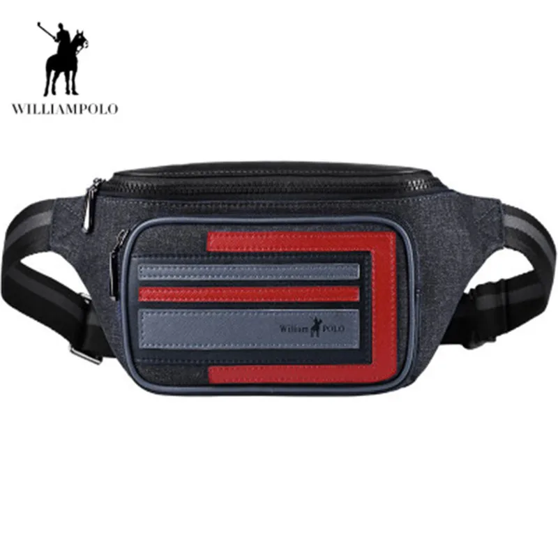 

WILLIAMPOLO Водонепроницаемая мужская сумка для талии Fashion Chest Pack Спорт на открытом воздухе Crossbody сумка Повседневная сумка для мужчин Bum Belt Bag fanny ...