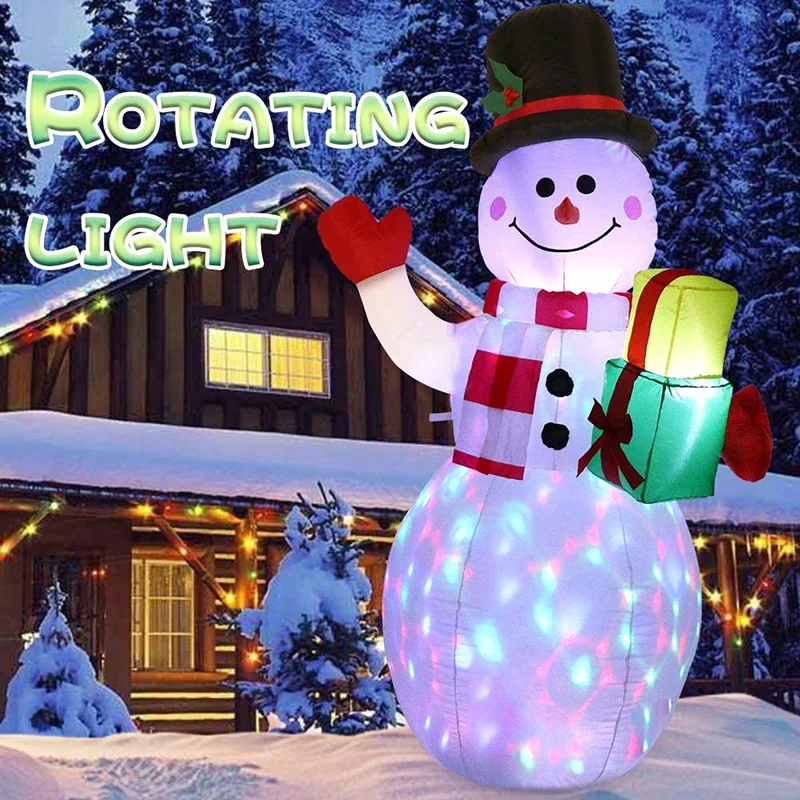 

59IN LED Illuminated Inflatable Snowman Air Pump Inflatable Toy Kids Gift Christmas Decoration Navidad 2022 Party Ornament Decor