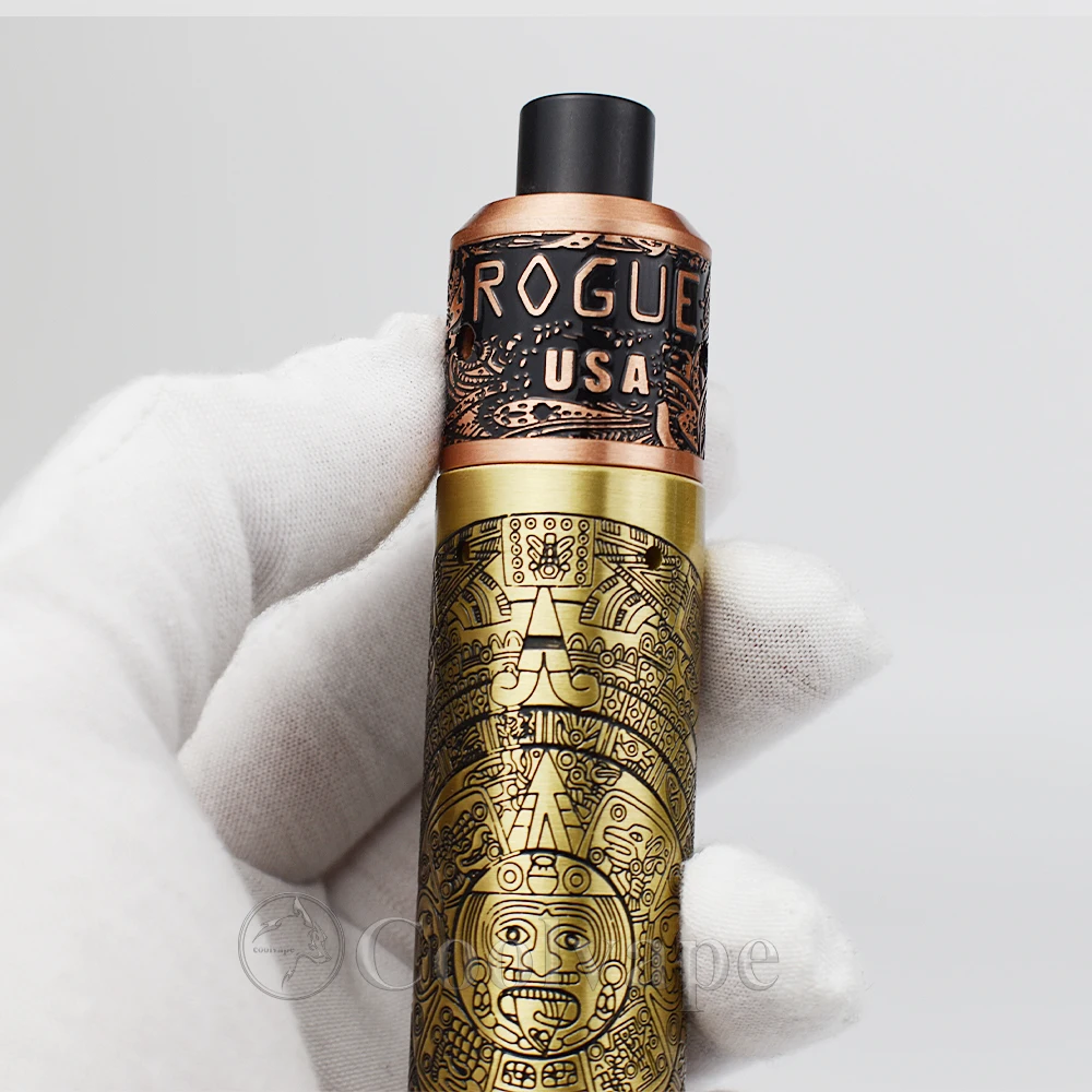 

ROGUE 24mm rda tank Dual Coils Rebuildable Red copper rda Atomizer vape airflow intake adjustable dtl Tank Fit 510 Thread mod