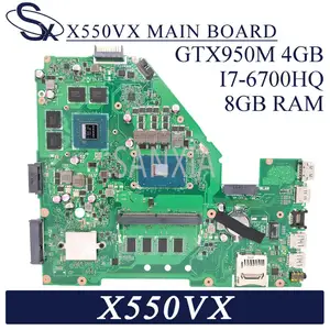 kefu x550vx laptop motherboard for asus x550vx x550vq k550vx x550v fh5900v original mainboard 8gb ram i7 6700hq gtx950m 4gb free global shipping