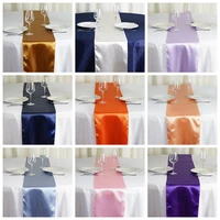 10pcs lot satin table runner banquet tablecloth table runners for wedding event party decoration