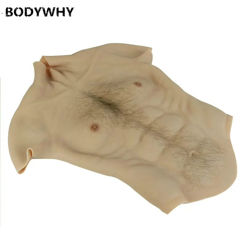 Новые мужские реалистичные поддельные мышцы брюшной полости сильные и