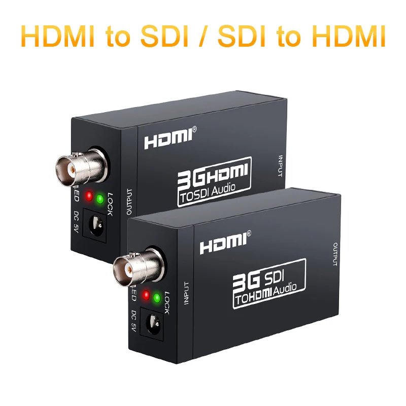 

3G HDMI-compatible to SDI Converter SDI Adapter Audio HD-SDI/3G-SDI Adapter BNC 1080P DAC Converter for Monitor HDTV