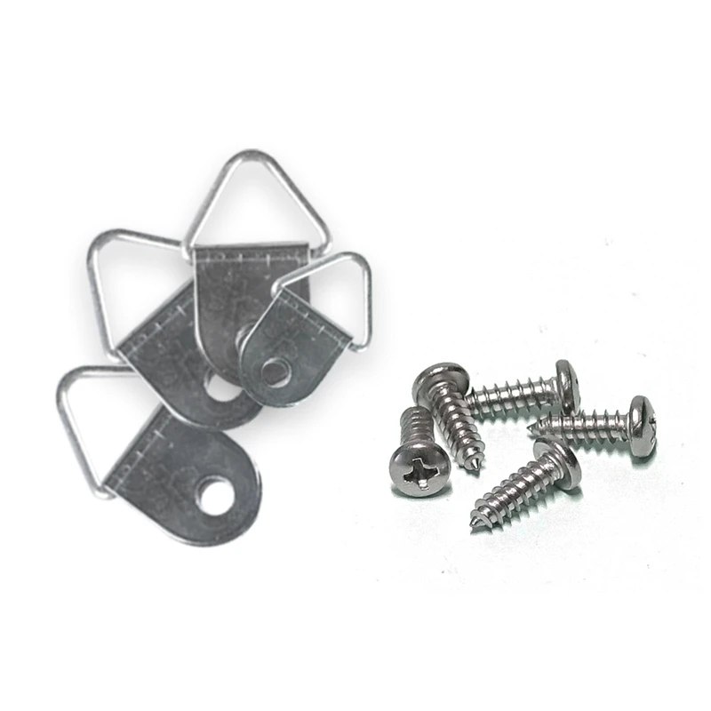 Высококачественное металлическое серебряное треугольное D образное кольцо