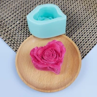 heart shaped rose flower diy handmade soap mold valentines day flower candle mold love fondant chocolate silicone mold