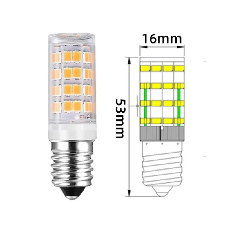 Миниатюрная Светодиодная лампа E14 SMD2835 сменные галогенные лампы для люстры угол