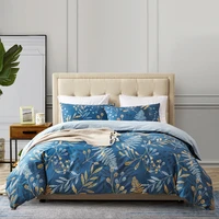 junbie cotton bedding set printed leaves plant duvet cover with pillowcase family size 140x200200x200240x200cm home textiles