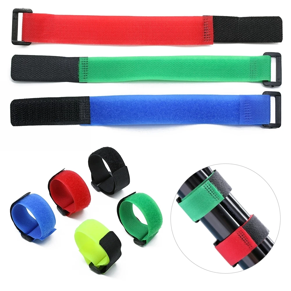 Strong 25*2cm Lipo Battery Tie Cable Tie Down Strap Colors For RC Helicopter Quadcopter Spart part