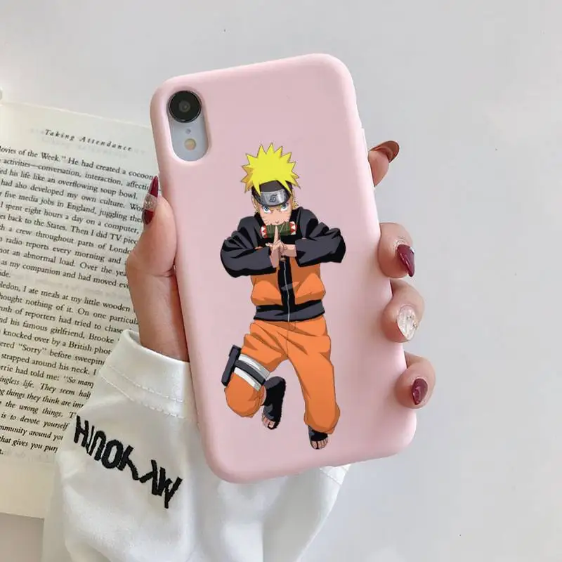 

Uzumaki Naruto Phone Case Original Liquid Silicone Phone Case For iphone 11 Pro Max X XS Max XR Shell For iPhone 7 8 6 6S Plus