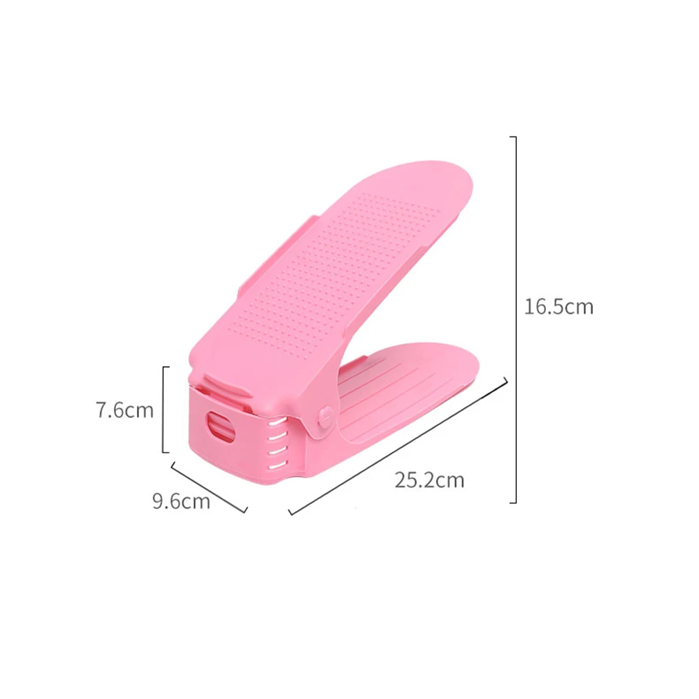 

4pcs/set Durable Adjustable Shoe Organizer Footwear Support Slot Space Saving Cabinet Closet Stand Shoes Storage Rack Shoebox