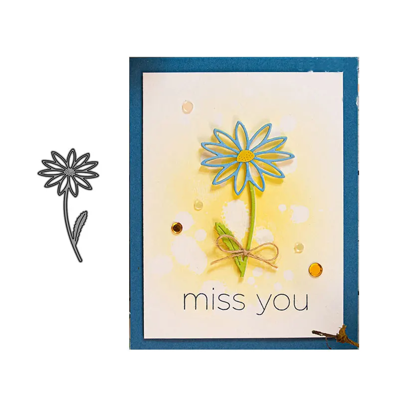 JC металлические режущие штампы для скрапбукинга Miss you Flower Die Cut 2019 трафарет ручной