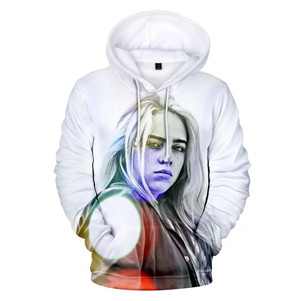 20 Модный дизайн Billie Eilish 3D толстовки Толстовка для мужчин и женщин Billie Eilish толстовки с капюшоном осенне-зимняя одежда куртки - Цвет: 20