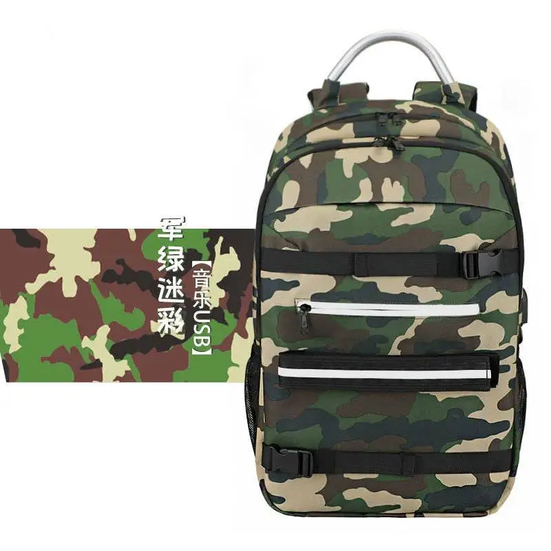 

Модный рюкзак для скейтборда с защитой от кражи и кодовым замком, с USB-зарядкой, рюкзак для кемпинга, камуфляжный школьный портфель для студе...