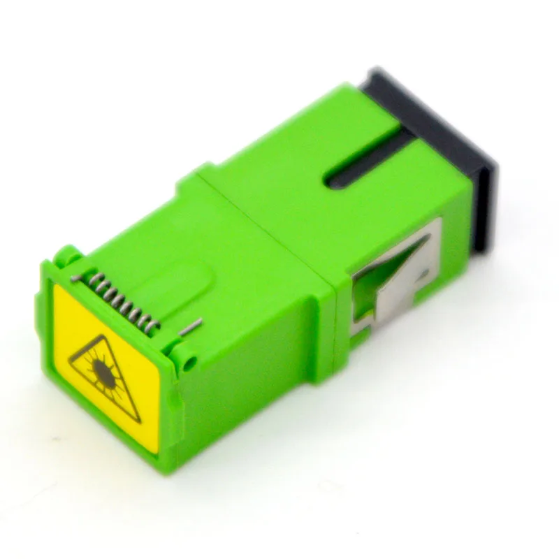 100pcs New Optical Fiber Adapter Connector No Ear With Dust Cover SC/UPC/APC Simplex Flange Coupler Free Shipping To Brazil