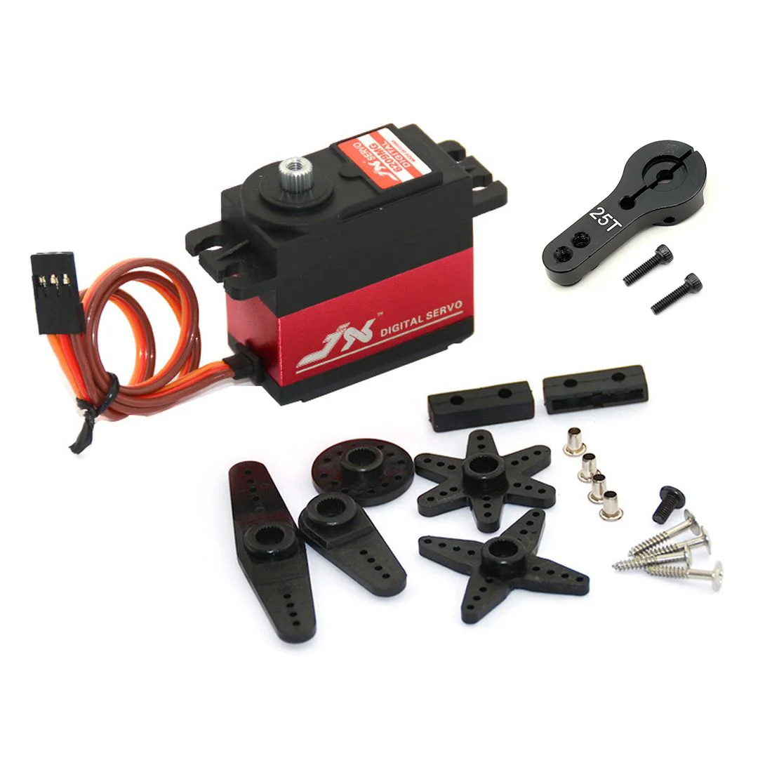 JX PDI-6209MG 4 8 V-6V 0.13sec/60 9 35 kg Цифровой Металлический сервопривод алюминиевый чехол для