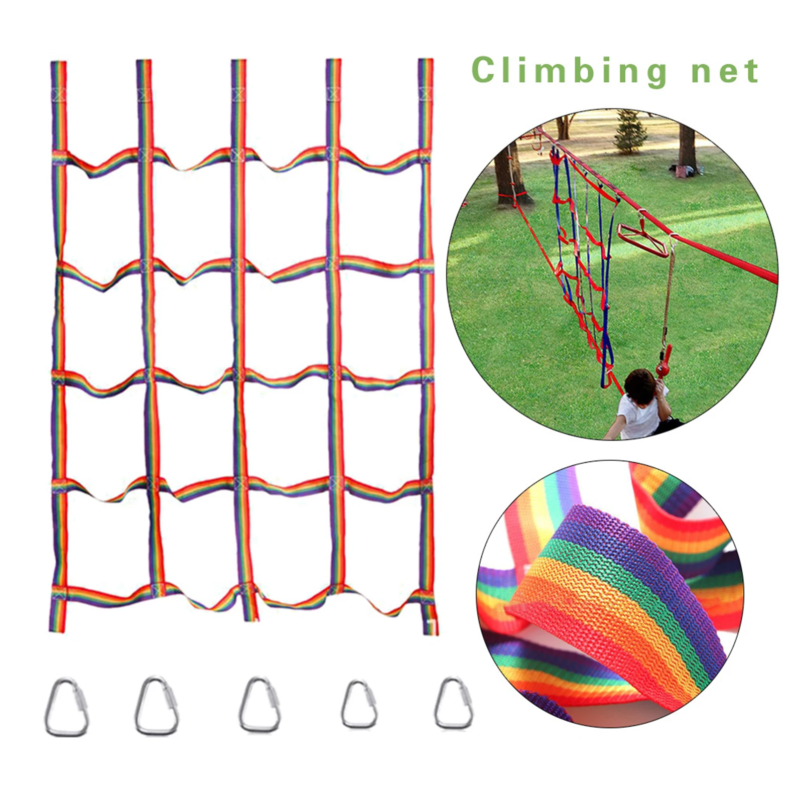 

Nylon Kid Climbing Cargo Net for Jungle Gyms Backyard Outdoor Training