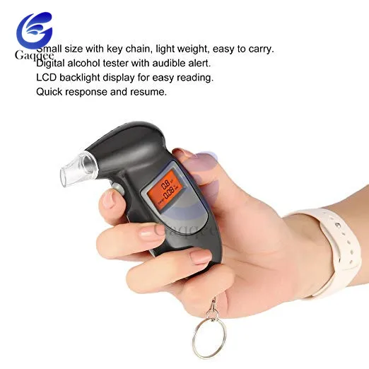 Алкотестер анализатор дыхания газовый детектор тестер брелок устройство для