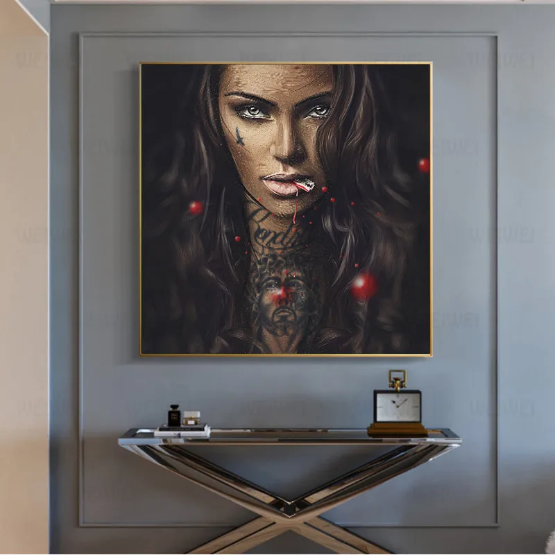 Абстрактная крутая тату-картина WEIWEI для девушек сексуальные женские граффити