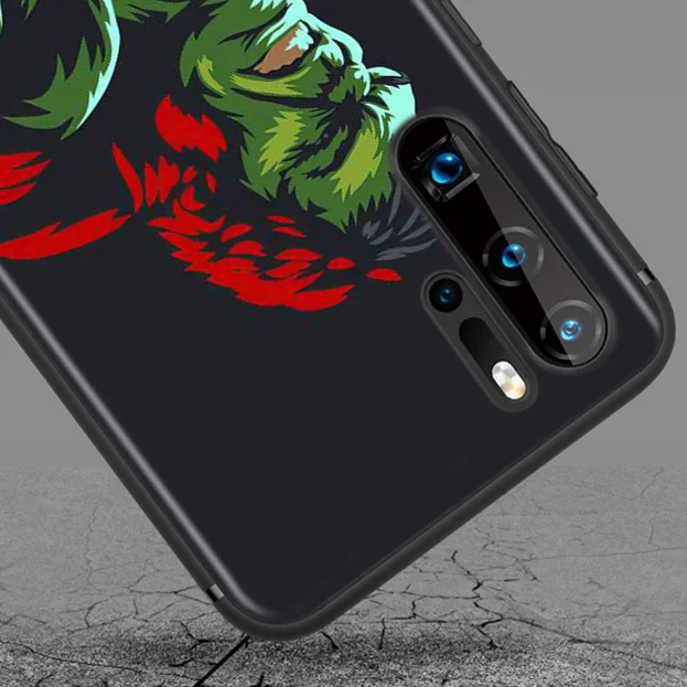 

Marvel Super Hero Avengers Hulk For Huawei P40 P30 P20 P10 P9 P8 Lite Mini E 5G Pro Plus 2017 2019 TPU Silicone Black Phone Case