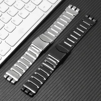 solid stainless steel watchband replacement swatch concave convex interface large steel strap 23mm mens watch accessories