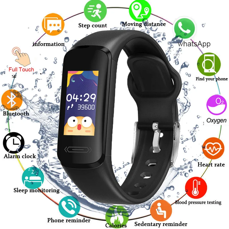 

2021 Body Thermometer Smart Watch Women Men Sleep Heart Rate Blood Pressure Fitness Bracelet Waterproof Sport Smart Band Watches