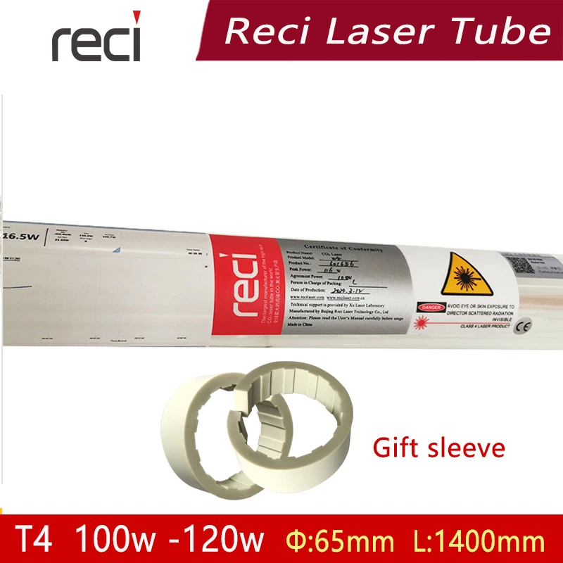 CO2 лазерная трубка RECILASER Reci T2 90-100 Вт Длина 1200 мм диаметр 65 | Инструменты