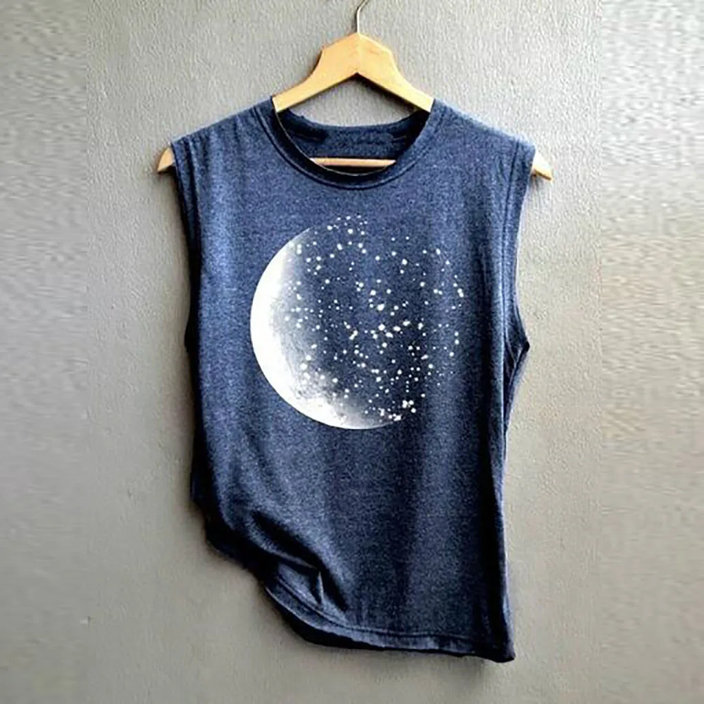 Летний сексуальный женский жилет с принтом повседневный Свободный Топ без