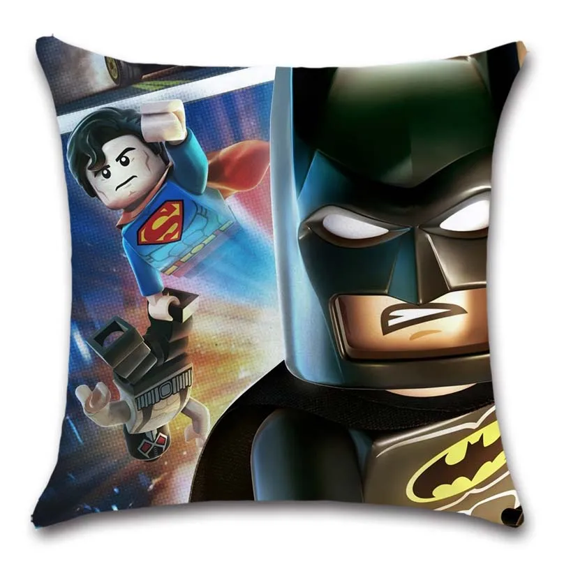 Белый чехол для подушки с изображением Бэтмена и друзей Супермена украшение на
