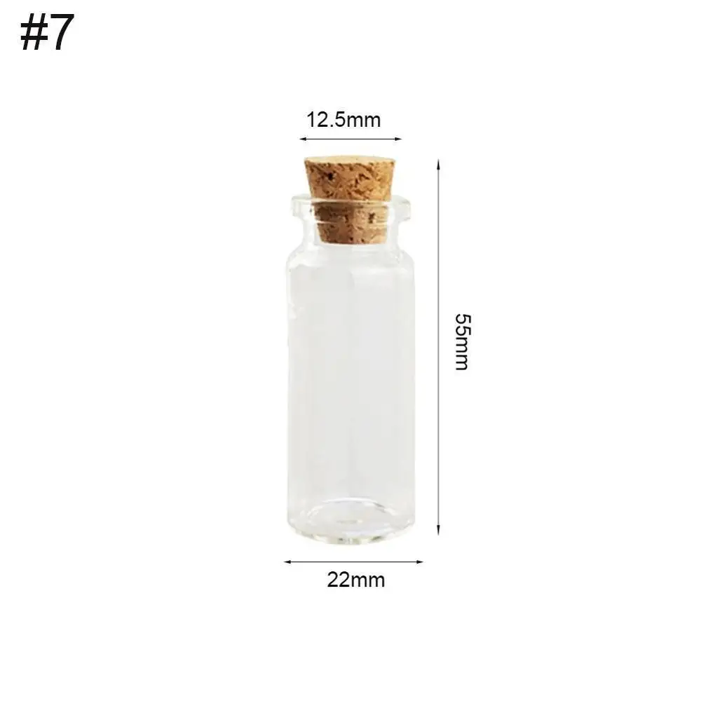12ml 2 шт Контейнеры украшения Популярные банки сообщение флаконы дешевые бутылки мини стеклянные банки DIY маленькие пробковые пробки украшения - Цвет: 12ml
